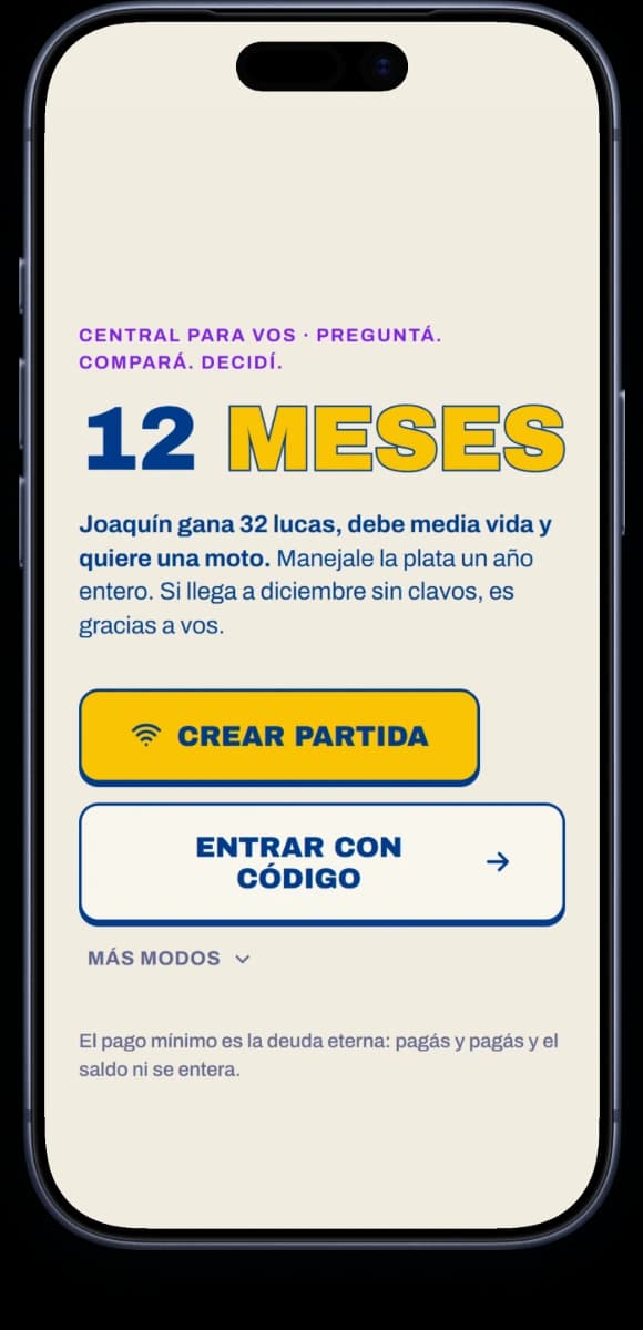 Endeudarse Bien on an iPhone